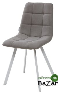 Стул CHILLI SQUARE UF860-08B серый, ткань / белый каркас