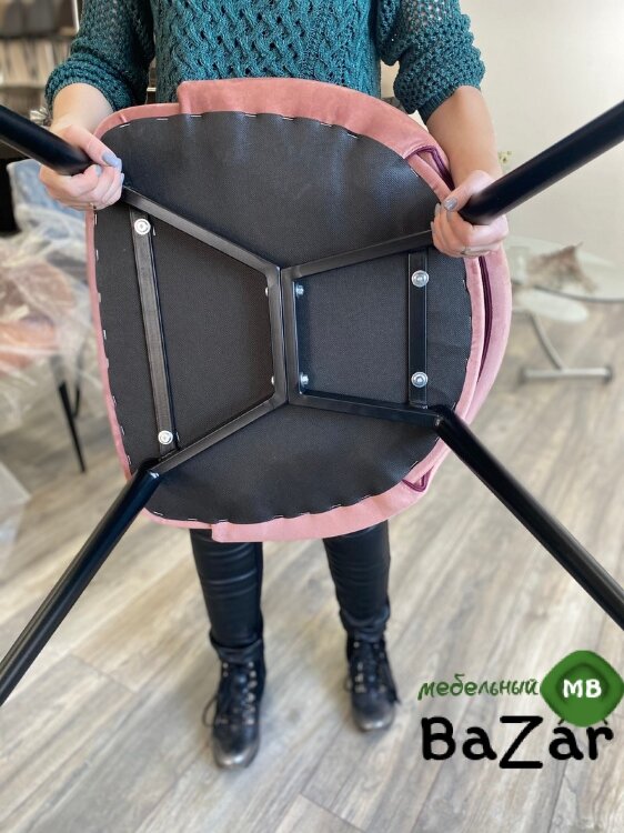 Стул FANTINE-LS РОЗОВЫЙ #15, велюр