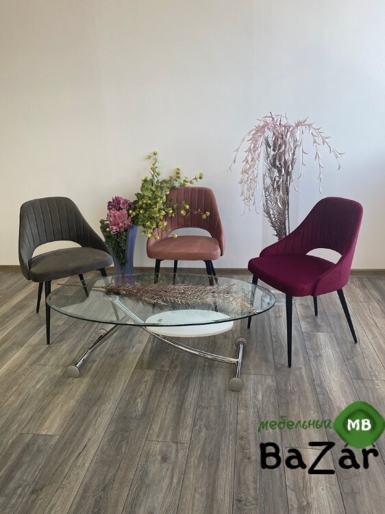 Стул FANTINE-LS РОЗОВЫЙ #15, велюр