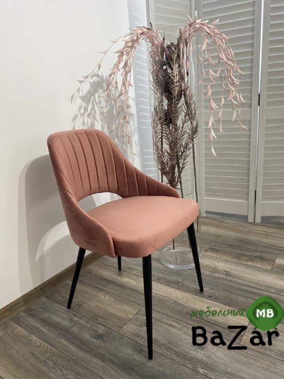 Стул FANTINE-LS РОЗОВЫЙ #15, велюр
