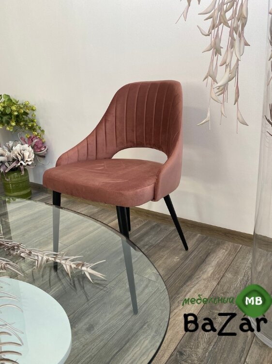 Стул FANTINE-LS РОЗОВЫЙ #15, велюр