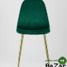 Стул Валенсия велюр зеленый золотые ножки