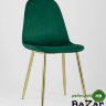 Стул Валенсия велюр зеленый золотые ножки