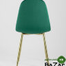 Стул Валенсия велюр зеленый золотые ножки