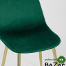 Стул Валенсия велюр зеленый золотые ножки