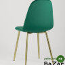 Стул Валенсия велюр зеленый золотые ножки