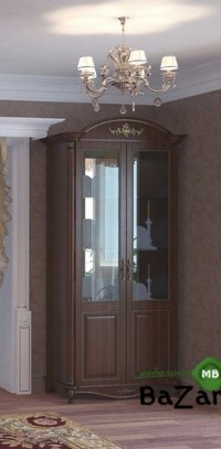 Шкаф 2-х дверный ГД-04 (1138х516х2300)мм Да Винчи орех