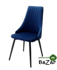 Стул Руссо Riviera 81 Синий, велюр / черный каркас Стул Руссо Riviera 81 Синий, велюр / черный каркас