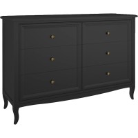 Комод 6 ящиков М406BL черный