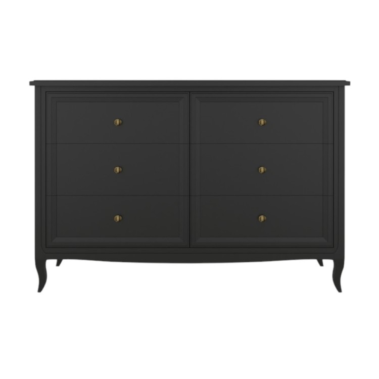 Комод 6 ящиков М406BL черный Комод 6 ящиков М406BL черный