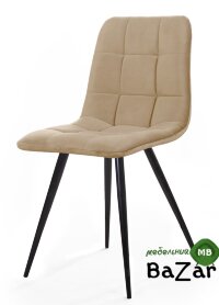Стул CHILLI-Q бежевый #5, велюр / черный каркас Стул CHILLI-Q бежевый #5, велюр / черный каркас