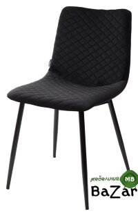 Стул TINTIN BLUVEL-19 BLACK / черный каркас