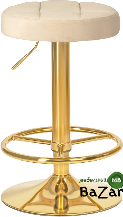 Табурет барный BRUNO GOLD (бежевый велюр (MJ9-10))