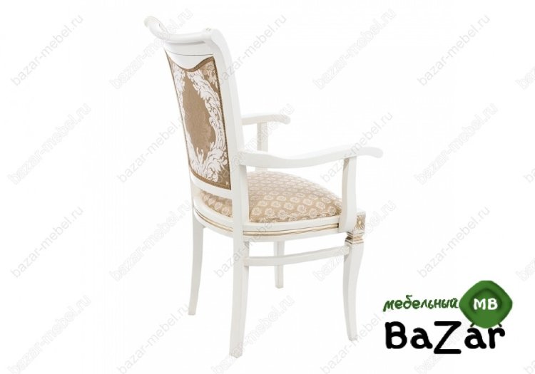 Кресло Mariano молочное с патиной