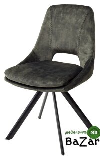 Стул FIELD DARK GREEN поворот.180 град. велюр 