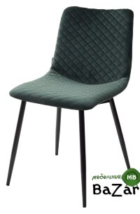 Стул TINTIN BLUVEL-78 GREEN / черный каркас