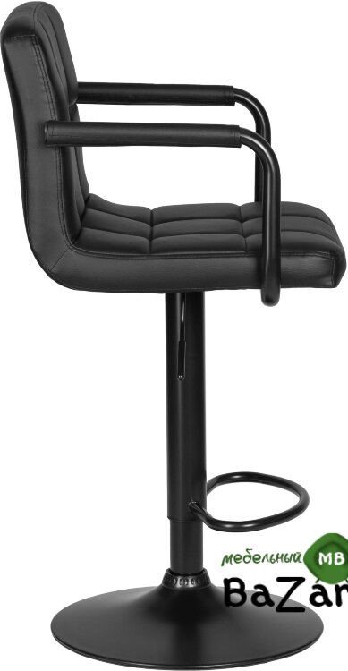 Стул барный KRUGER ARM BLACK (серый велюр (MJ9-75))