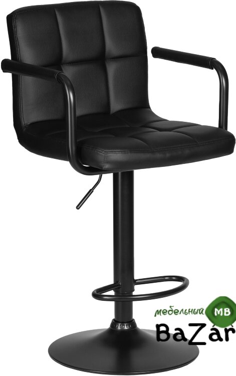 Стул барный KRUGER ARM BLACK (серый велюр (MJ9-75))
