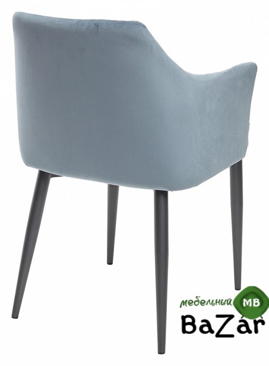 Стул OTTAVA пудровый синий - антрацит, велюр G108-56