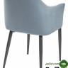 Стул OTTAVA пудровый синий - антрацит, велюр G108-56