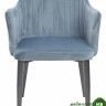 Стул OTTAVA пудровый синий - антрацит, велюр G108-56