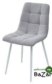 Стул CHILLI UF860-02B серо-голубой, ткань/ белый каркас