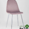 Стул Валенсия велюр розовый хромированные ножки