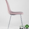 Стул Валенсия велюр розовый хромированные ножки