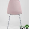 Стул Валенсия велюр розовый хромированные ножки