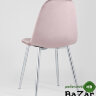 Стул Валенсия велюр розовый хромированные ножки