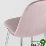 Стул Валенсия велюр розовый хромированные ножки