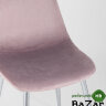 Стул Валенсия велюр розовый хромированные ножки