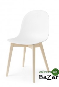 Стул ACADEMY W CS/1665, bch P02 beech/ pp P94 Matt Optic White