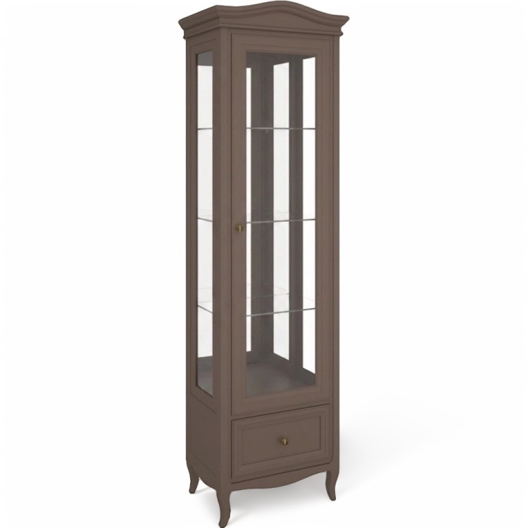 Витрина правая с зеркалом М601R/Q коричневая