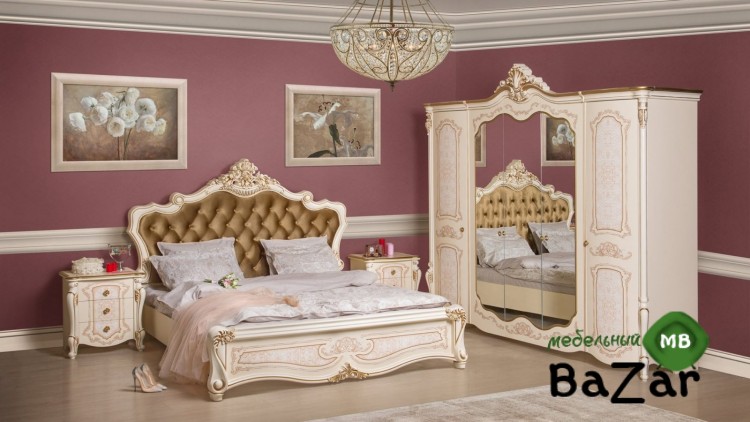 Спальня «Ларина» беж шелкография 