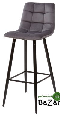 Барный стул LECCO UF910-05 DARK GREY, велюр