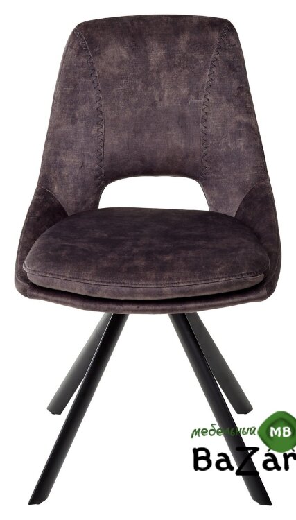 Стул FIELD DARK GREY поворот.180 град. велюр 