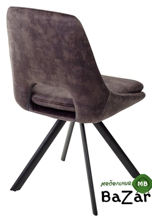 Стул FIELD DARK GREY поворот.180 град. велюр 