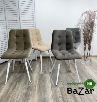 Стул CHILLI-Q латте #25, велюр / белый каркас Стул CHILLI-Q латте #25, велюр / белый каркас