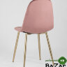 Стул Валенсия велюр пыльно-розовый золотые ножки