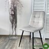 Стул BARI UF910-02 LIGHT GREY, велюр / черный каркас