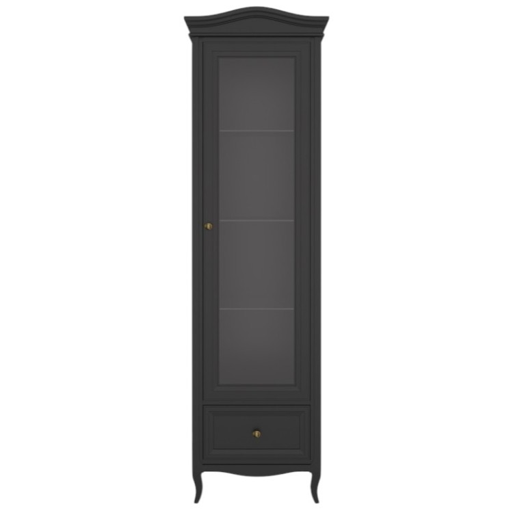 Витрина правая с зеркалом М601R/BL черная Витрина правая с зеркалом М601R/BL черная