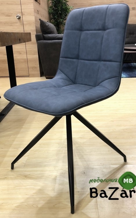 Стул RIMINI RU-03 PU синяя сталь, экокожа