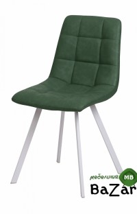 Стул CHILLI SQUARE RU-01 малахит, PU/ белый каркас