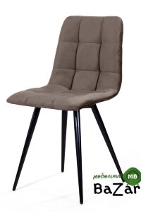 Стул CHILLI-Q латте #25, велюр / черный каркас Стул CHILLI-Q латте #25, велюр / черный каркас