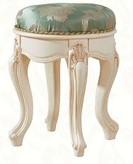 MK-1861-IV. Банкетка круглая "Милано", обивка - ткань, (38х38х52 см), ROUND STOOL, цвет: Слоновая кость