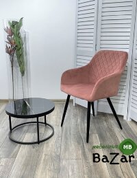Стул BRANDY BLUVEL-52 розовый/ черный каркас