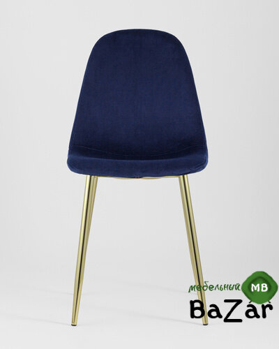 Стул Валенсия велюр синий золотые ножки Стул Валенсия велюр синий золотые ножки