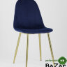 Стул Валенсия велюр синий золотые ножки Стул Валенсия велюр синий золотые ножки