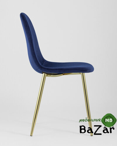 Стул Валенсия велюр синий золотые ножки Стул Валенсия велюр синий золотые ножки